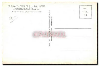 Ingresso del Museo J.-J. Rousseau a Montmorency — Restauro del 1950 — Foto Paul Fleuryard — Verso