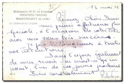 Seminario della Beata Vergine di Lourdes — Montmagny (S.-et-O.) — Editore: Éditions de Luxe & Cie — Verso