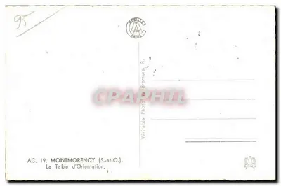 Montmorency — Piazza di Orientazione — Achille Paris — Verso