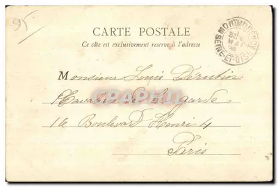 Montmorency — Góra Louis zamieszkiwana przez J.-J. Rousseau — L. H. wydawca — Rewers