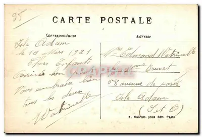 ISLE-ADAM — Zamek Forgets — Wejście i centralny dach — E.M. n°6661 — Rewers