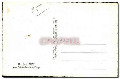 Plage de l'Isle-Adam — general view — Publisher ISLE-ADAM, n°11 — Back