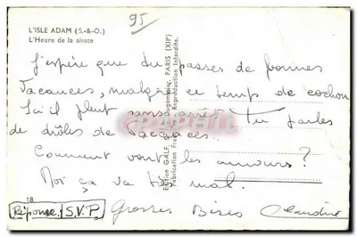 L'Isle Adam — L'Heure de la sieste — Uitgave Galf, Parijs — Achterkant