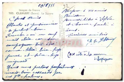 Plac Clamart (Seine) — Wydawnictwo Sztuki Raymon, nr 785 — Rewers