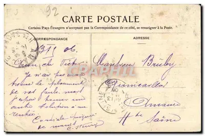 Châtillon-sur-Seine — Ogród Miejski — Pomnik Nisarda — wydawca Châbrun-Joly — Rewers
