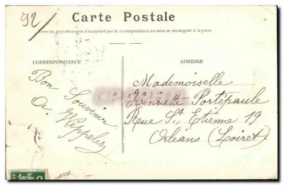 Nanterre — Entrada da Gruta de Santa Geneviève — Édit. Girard — Verso
