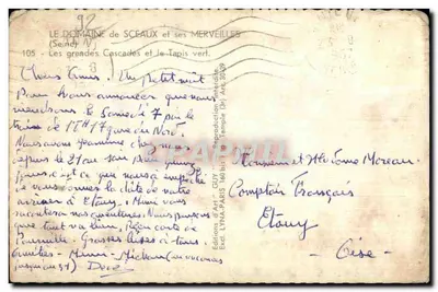 Le Domaine de Sceaux — Les grandes cascades et le Tapis vert — Éditions d'Art Guy — Verso