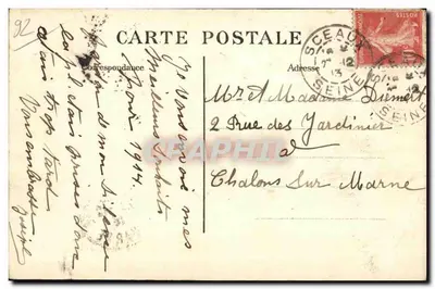 Château de Sceaux — Statue en gaine de l'Été — éditeur imprimeur non identifié, n° 19 — Verso