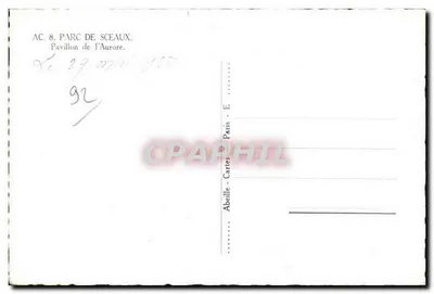 Parco di Sceaux — Pavillon de l'Aurore — editore Abelle, Parigi — Verso