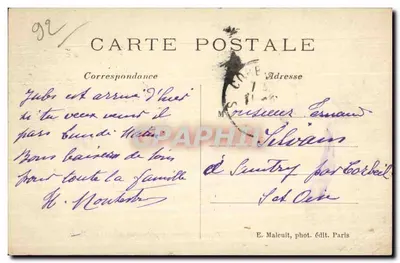 St-Cloud — O Parque, saída para Sèvres — E. M. — Verso