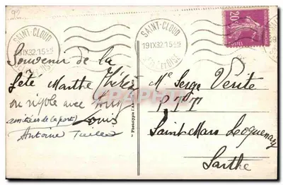 Saint-Cloud - Park - Grandes Baux. Wielka Kaskada - Ogólny widok — Rewers