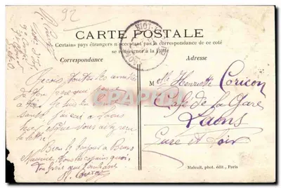 Saint-Cloud — A Caserna — C.M. n°343 — Verso