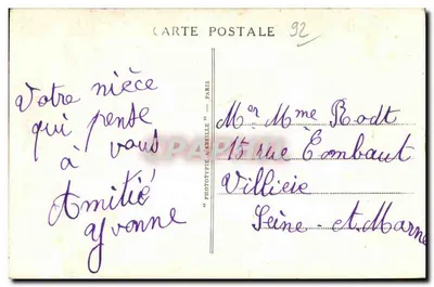 PARC de SAINT-CLLOUD — La Grande Gerbe — A.C. 9 — Verso