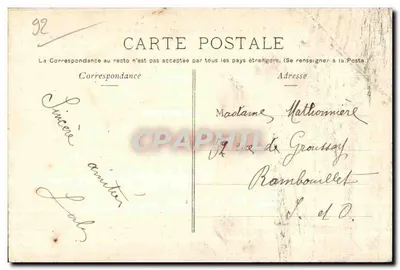 Park Saint-Cloud — Miejsce dawnego Pałacu — P. Marmuse, Paryż — Rewers