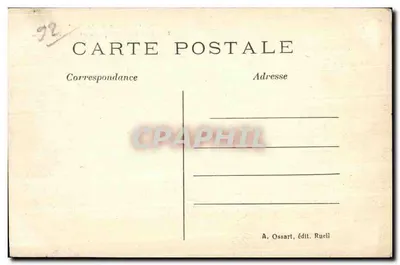 Castello di Malmaison — Facciata rivolta al parco e il roseto — A. Ossart, edito da Rueil — Verso