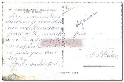 Rueil-Malmaison — Brzegi Seiny — Wydawca C. E. Cartes — Rewers