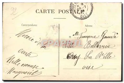 Neuilly-sur-Seine — Restaurante do Castelo de Madrid — P. Marquise, Paris — Verso