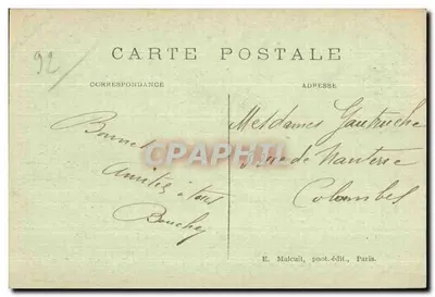 Las Meudon-Clamart — Fontanna św. Marii — E. M. — Rewers