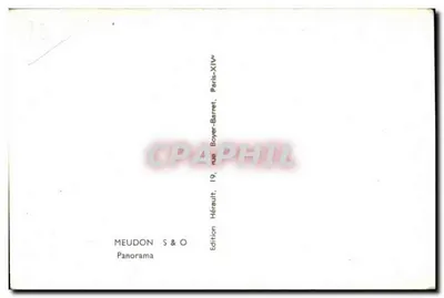 Panoramablick auf Meudon — Verlag MEUDON S & O — Rückseite