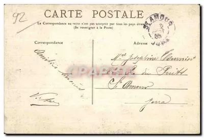 Floresta de Meudon — Lembrança da Floresta de Meudon — Editor não identificado, número de série não visível — Verso