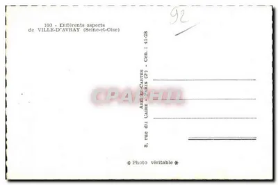 Miasto Avray — różne widoki — Abeille-Cartes, Paryż — Rewers