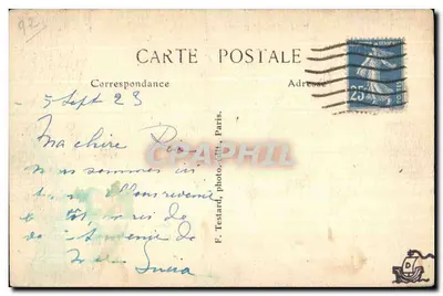 Ville-d'Avray — Estátua na Avenida Gambetta — E.M. n°3196 — Verso