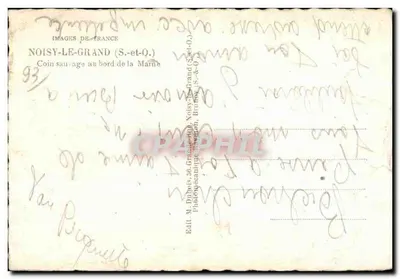Coin sauvage au bord de la Marne — Noisy-le-Grand (S.-et-O.) — Éditeur M. Dubois, Noisy-le-Grand — Verso