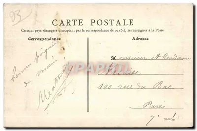 Gargan — Lago, Avenida da Estação — Coleção A. Moquet, Le Raincy — Verso