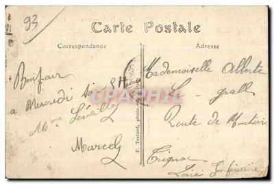 Aubervilliers — Un coin du square. E.M. — n° 3422 — Verso