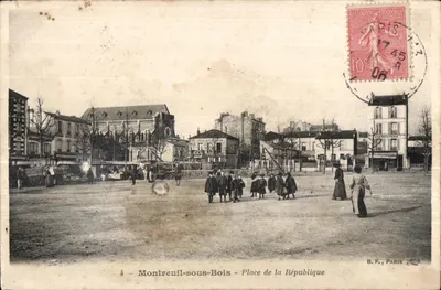 Montreuil-sous-Bois - Praça da República — B.F., Paris, n°4