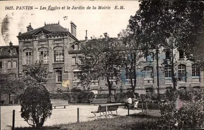 PANTIN — Les Écoles et le Jardin de la Mairie — E.M. n°1412