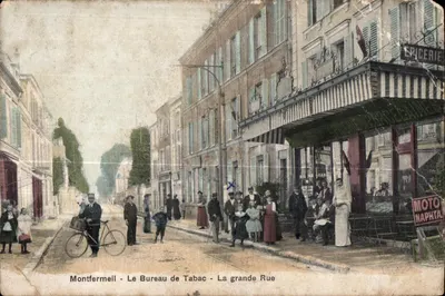 Montfermeil - Le Bureau de Tabac - La grande Rue — éditeur Sini-Aguarille A. Broger Fèves, n°93