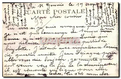 Prés-Saint-Gervais — A Fábrica Gladiator e a Grande Rue — Editor E.M. n°921 — Verso