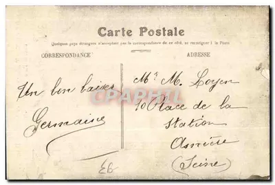 Drancy — Tombeau de Mme de la Doucette dans le Parc du Château — éditeur DRANCY — Verso