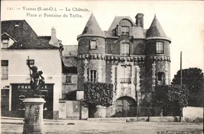 Yerres (S.-et-O.) — O Castelo, Praça e Fonte do Taillis — M. Mulard, editor, n°121