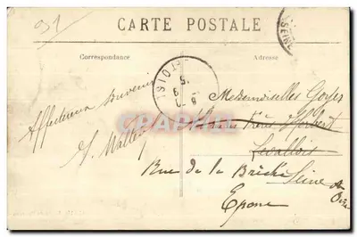 Margens do Yerres na Abadia — Yerres — M. Aljotier, fotógrafo — Verso