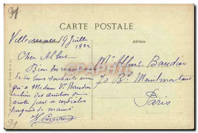 Castelo de La Grange — YERRES (S.-et-O.) — editor não identificado, n° de série 858 — Verso