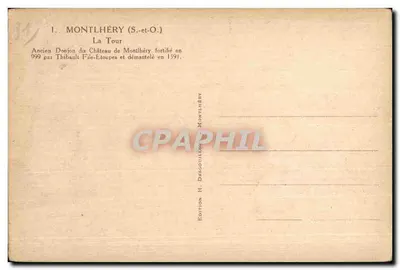 Montlhéry (S.-et-O.) — De Toren — Uitgave H. Descouillard — Achterkant