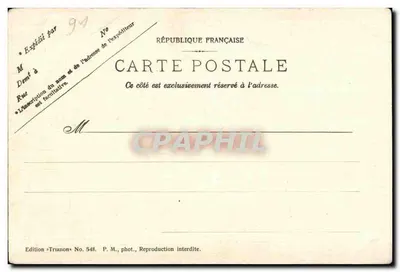 O castelo e ruína antiga de Monthellet — Edição Trianon No. 548 — Verso