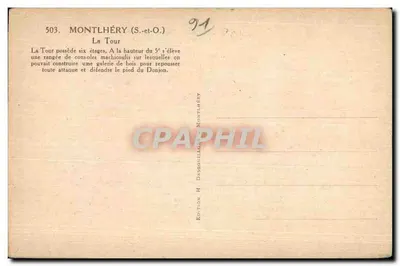 Montlhéry (S.-et-O.) — La Tour — Edizione H. Dessouillons — Verso