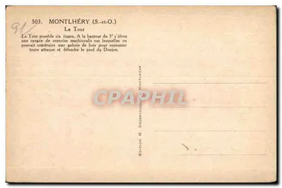 Montlhéry (S.-et-O.) — A Torre — Edição H. Desgouillons — Verso