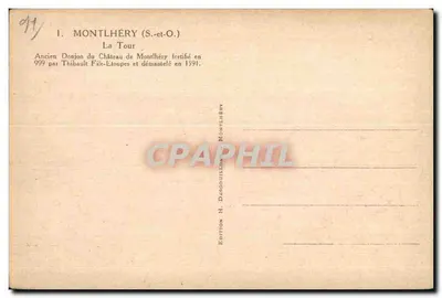 Montlhéry (S.-et-O.) — De Toren — Uitgave H. Desgouillons — Achterkant