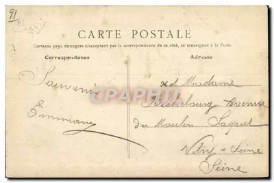 Ruínas do Castelo Forte de MONTLHÉRY — Após a Batalha de Louis XI contra o Conde de Charolais, desde Charles le Téméraire — Edição Petit-Laurent, Montlhéry — Verso