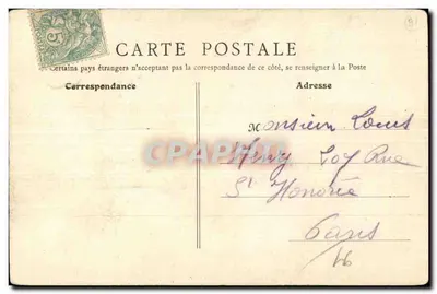 Montlhéry - A Torre — Lembrete da minha excursão — B. F., Paris — Verso