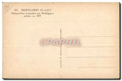 Castelo-Forte de Montlhéry — reconstruído por Roddiggiero em 1897 — Edição H. Desgouillons Montlhéry — Verso