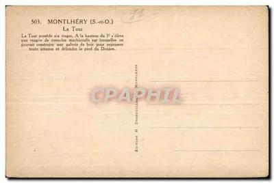Montlhéry (S.-et-O.) — De toren — Uitgave H. Dragouillon — Achterkant