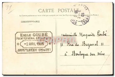 Antigo castelo de Montlhéry — vista-simile — J. Desgonillons, editor, Montlhéry — Verso