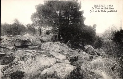Milly (S.-et-O.) — A Mesa do Rei Henri (próximo da Roche feuilletée) — Coleção Artística E. Fargeau, Etampes