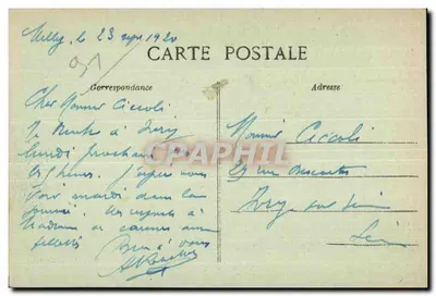 Milly (S.-et-O.) — Coquibus — Poirier, Editeur — Verso