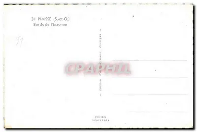 Brzegi rzeki Essonne — Maisse (S.-et-O.) — Wydawnictwo Artystyczne Rameau, Hampes — Rewers